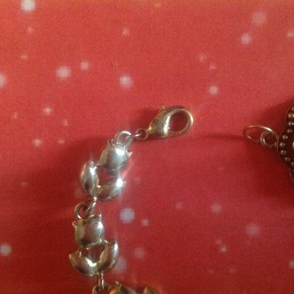 Vintage Faux Pearl, Rhinestone & Moonstone Link Bracelet for the Smaller Wrist - Picture 6 of 6